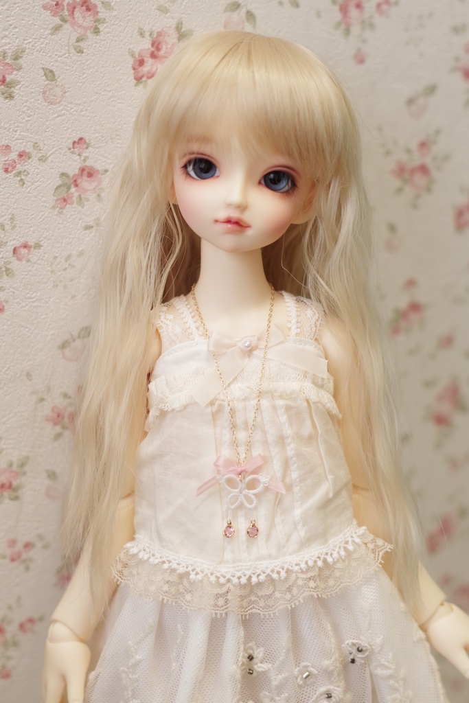 【ドール】タティングレースのネックレス「Papillon(C)」