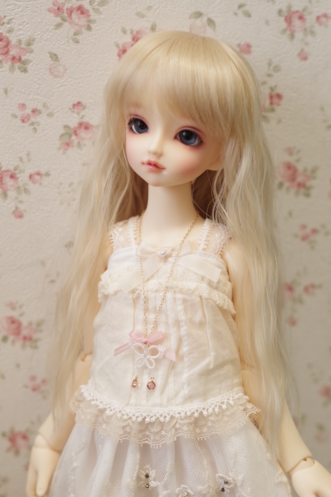 【ドール】タティングレースのネックレス「Papillon(C)」