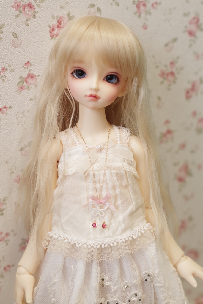 【ドール】タティングレースのネックレス「Papillon(D)」