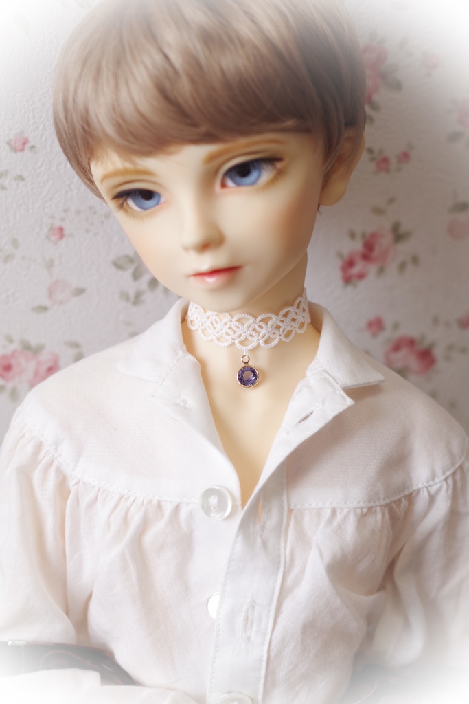 【ドール】タティングレースチョーカー「Sageセージ(E)」