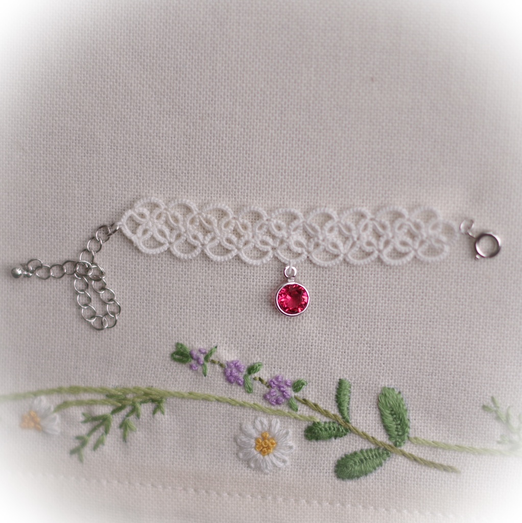 【ドール】タティングレースチョーカー「Sageセージ(F)」