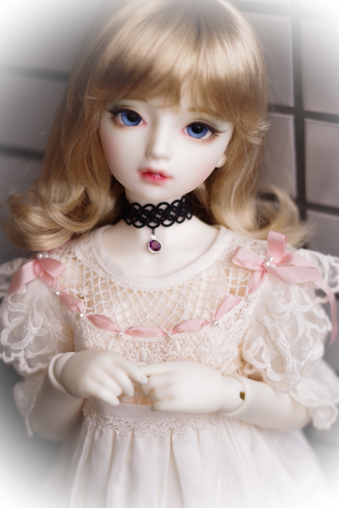 【ドール】タティングレースチョーカー「Sageセージ(K)」