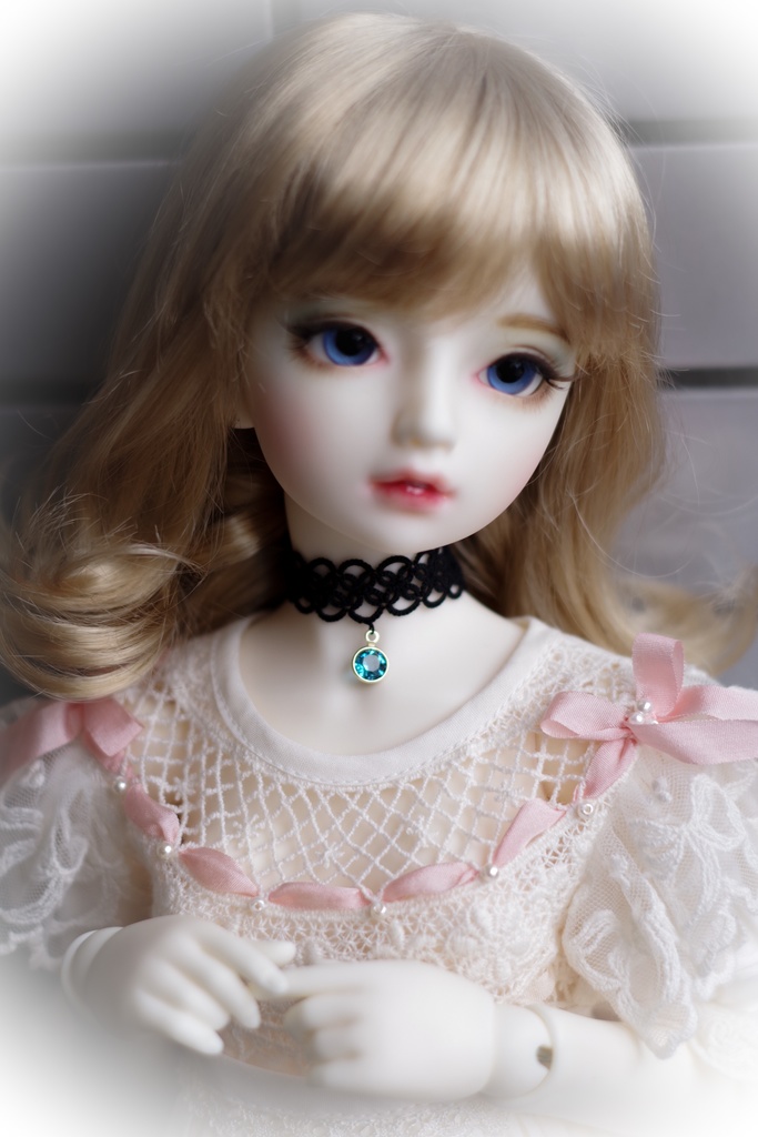 【ドール】タティングレースチョーカー「Sageセージ(L)」