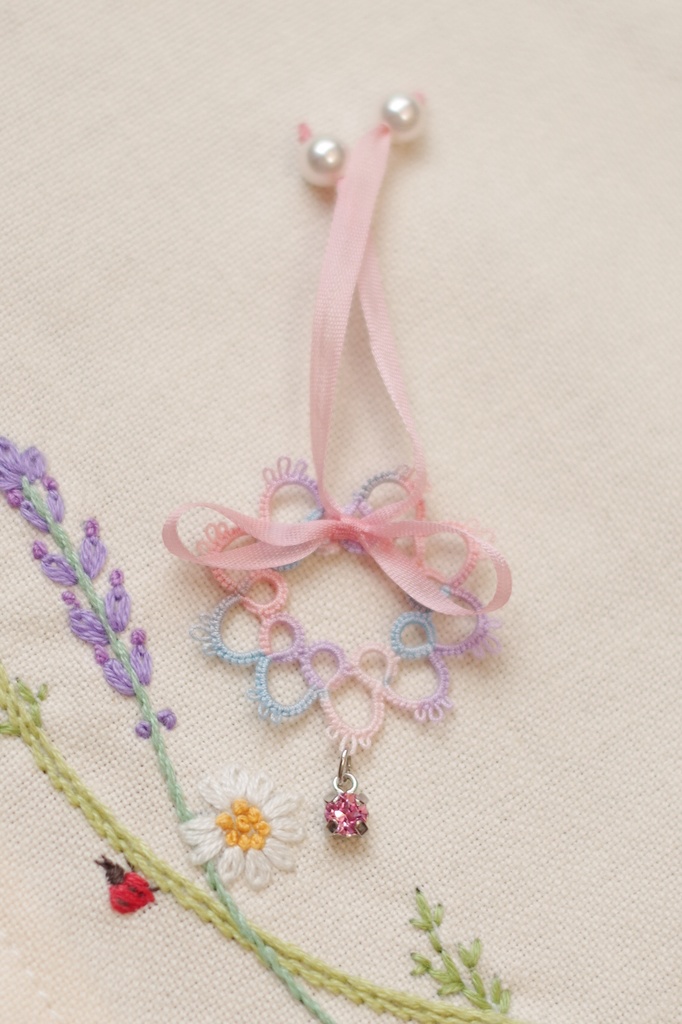 【Bijouビジュー:Cotton Candy(Lt.Rose(s))】ハニーベア用タティングレースつけ襟