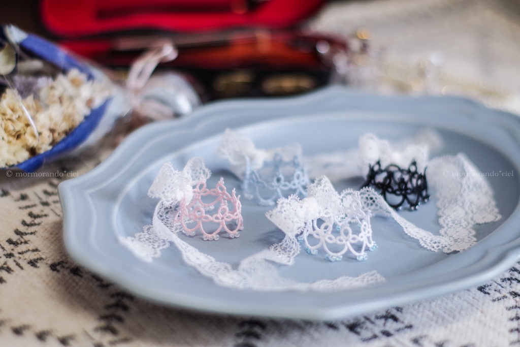 「Raindropレインドロップ」タティングレースチョーカー