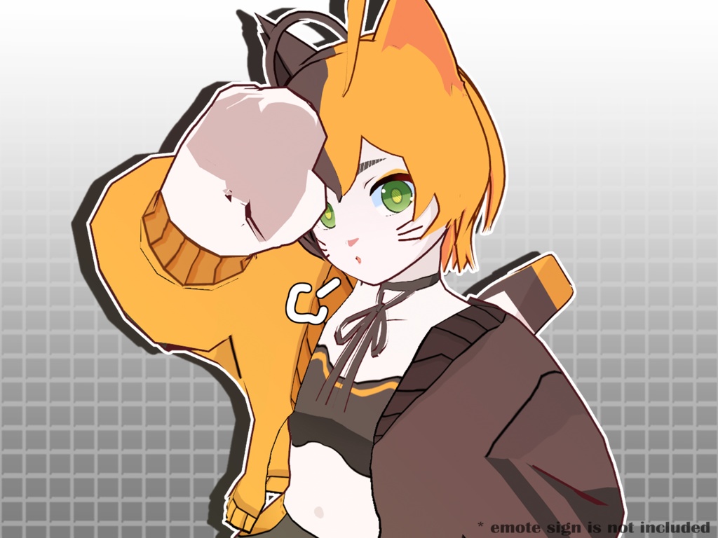 【VRoidVRMモデル】三毛猫娘 / Calico Cat Girl