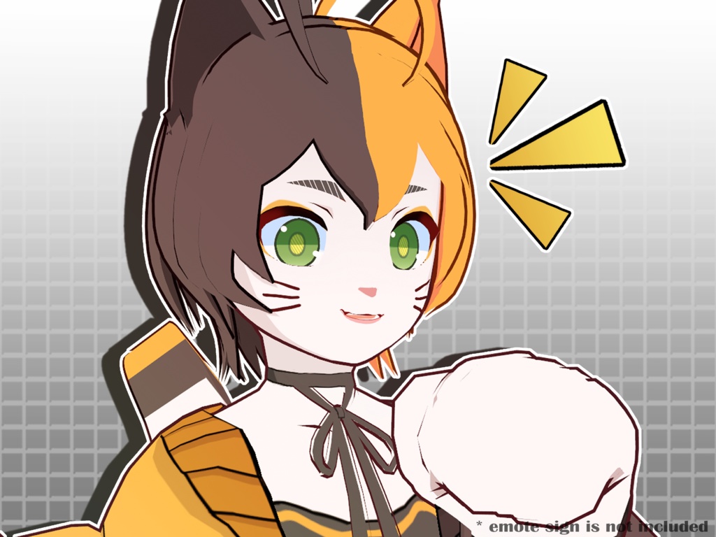 【VRoidVRMモデル】三毛猫娘 / Calico Cat Girl