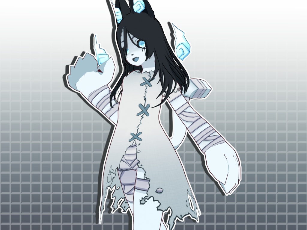 【VRoidVRMモデル】幽霊猫娘 / Ghost Cat Girl