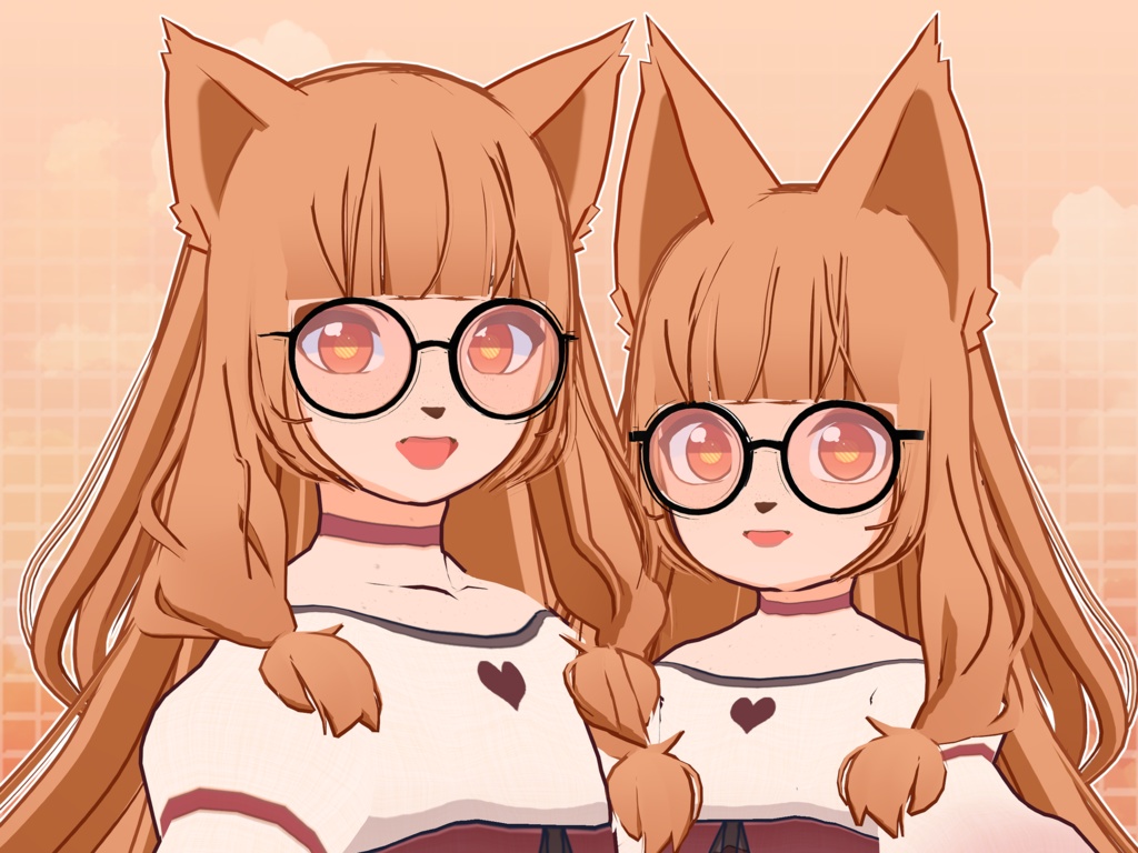 【VRoidVRMモデル】 秋のねこ娘セット / Autumn Cat Girl Set