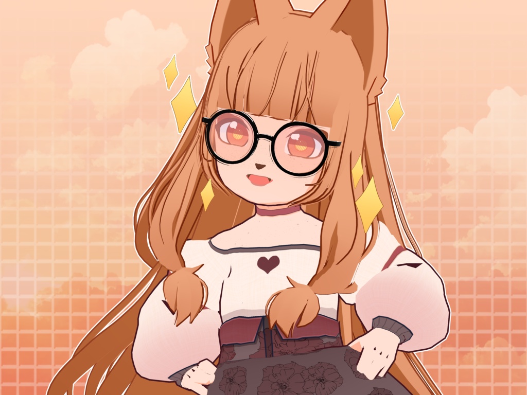 【VRoidVRMモデル】 秋のねこ娘セット / Autumn Cat Girl Set