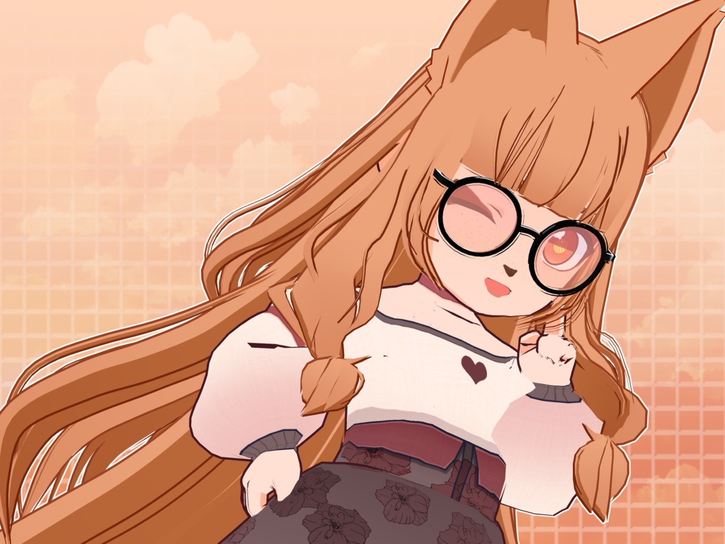 【VRoidVRMモデル】 秋のねこ娘セット / Autumn Cat Girl Set