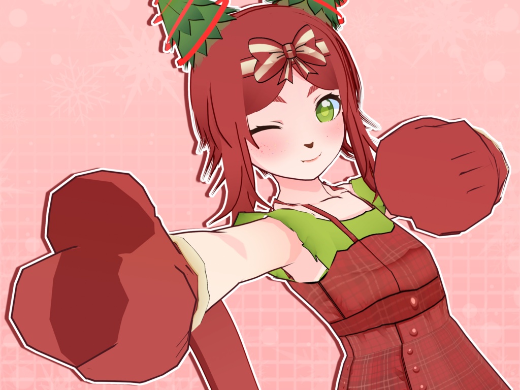 【VRoidVRMモデル】 ホリデーキャットガール / Holiday Cat Girl