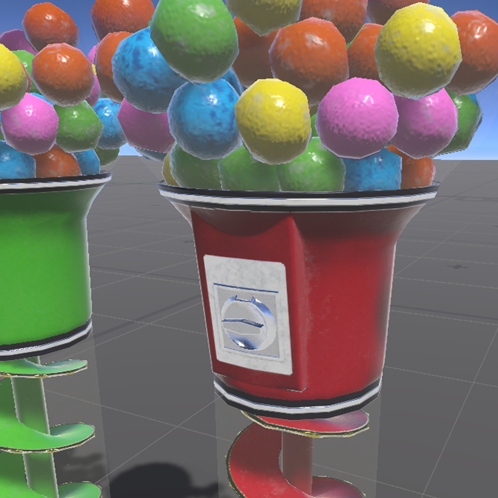 【3Dアセット】ガムボールマシン5色セット