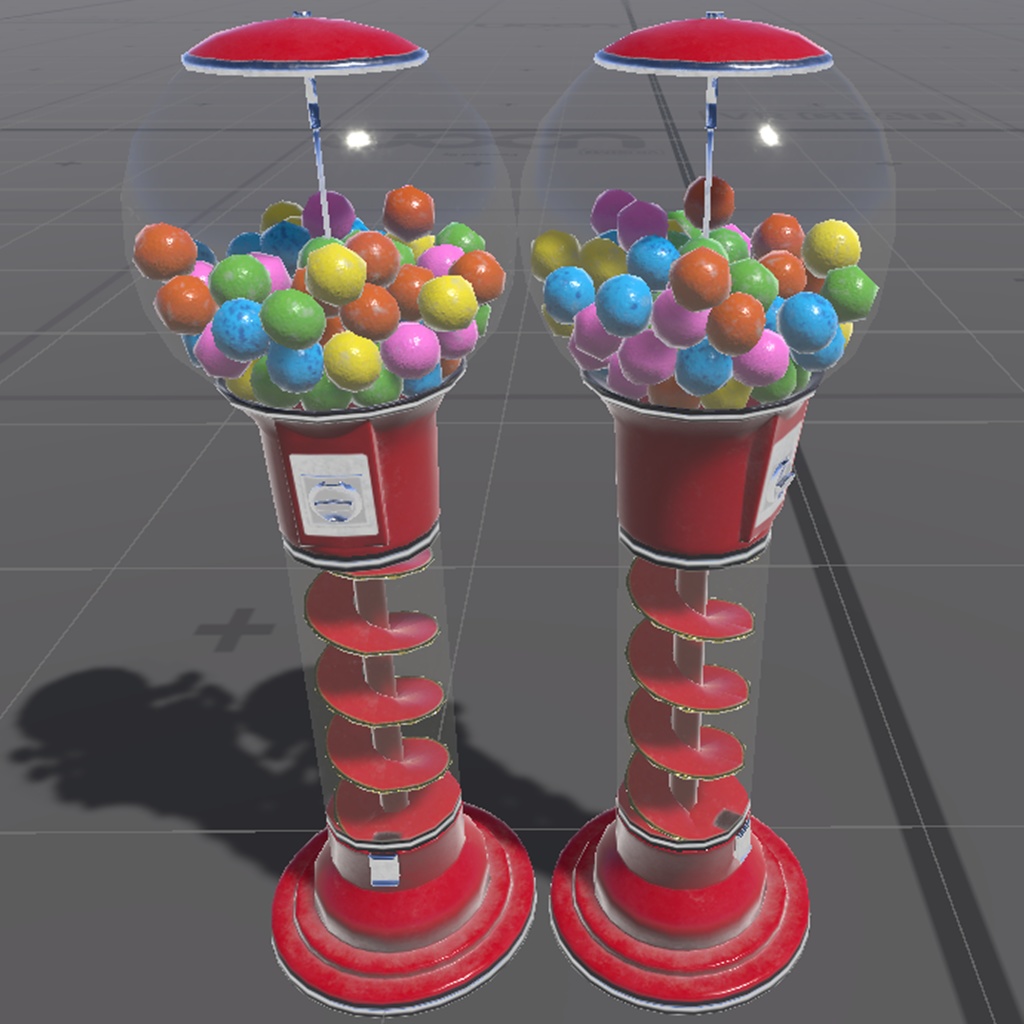 【3Dアセット】ガムボールマシン5色セット