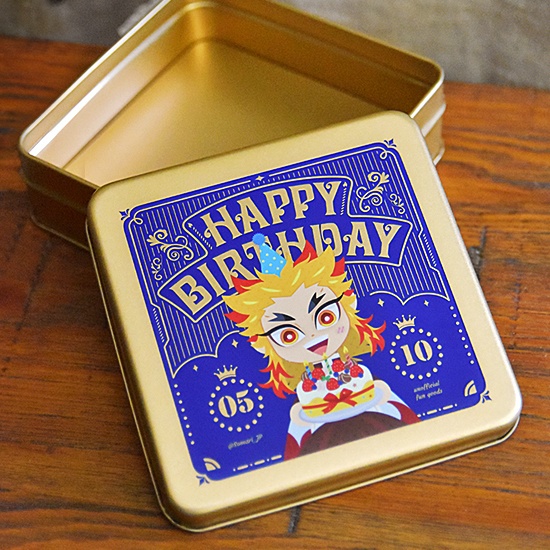 HAPPY BIRTHDAY缶