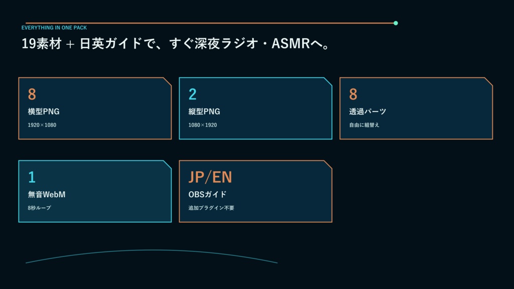 〖VTuber・配信者向け〗深海放送局 配信画面パック|深夜ラジオ・ASMR・2人・ゲーム・縦型