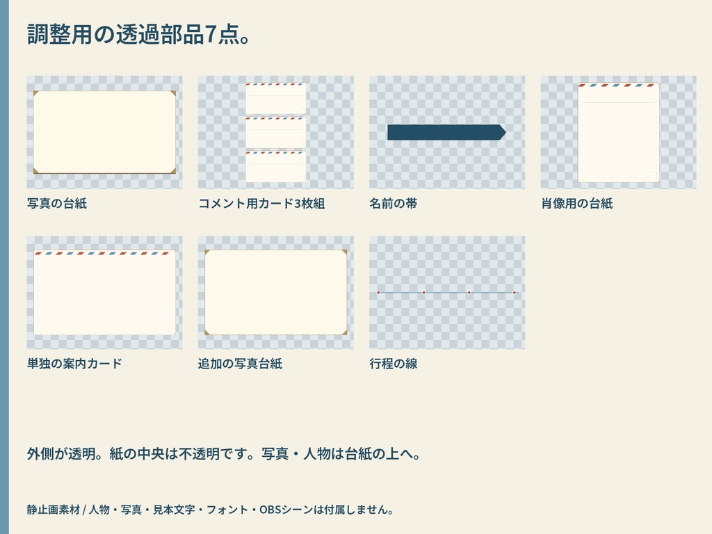 【VTuber配信素材】おかえり、旅だより。|旅行報告・みやげ話 配信・告知一式