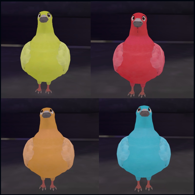 【VRChat向け】はと郎(ハト型3Dモデル)