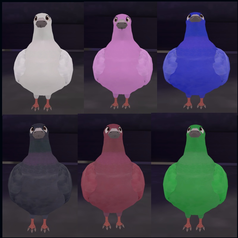 【VRChat向け】はと郎(ハト型3Dモデル)