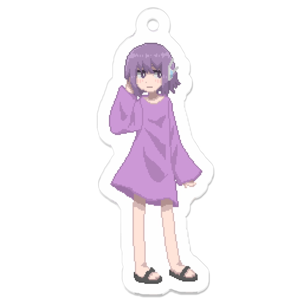 ほうき星デフォ子ドット絵アクリルキーホルダー