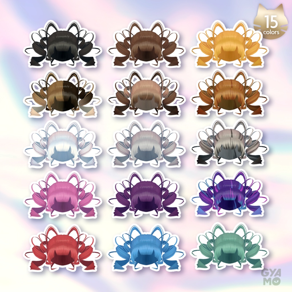 🐱発売記念セール中🐱【4アバター対応】ねこりぼんへあ