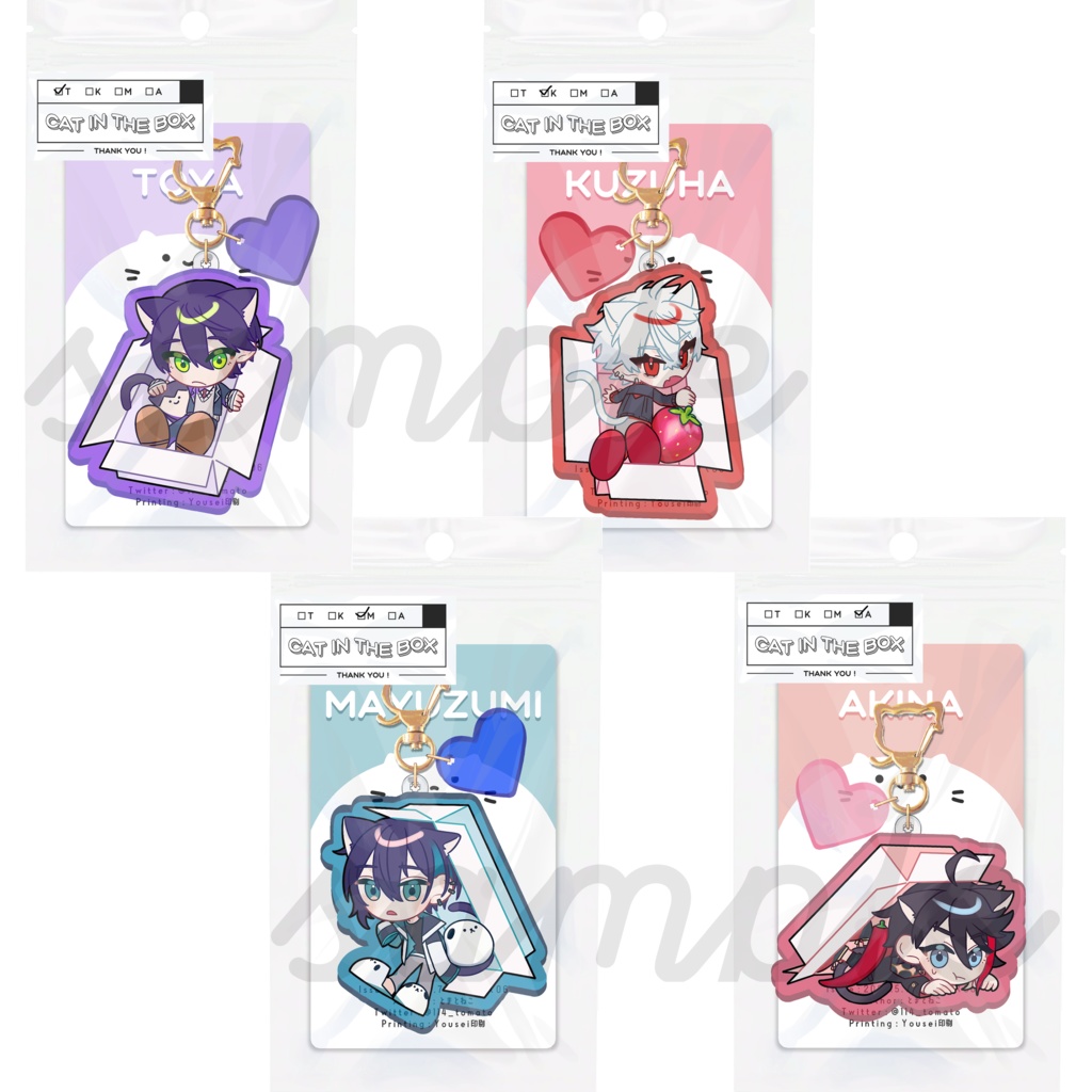 【非公式】はこづめねこアクリルキーホルダー