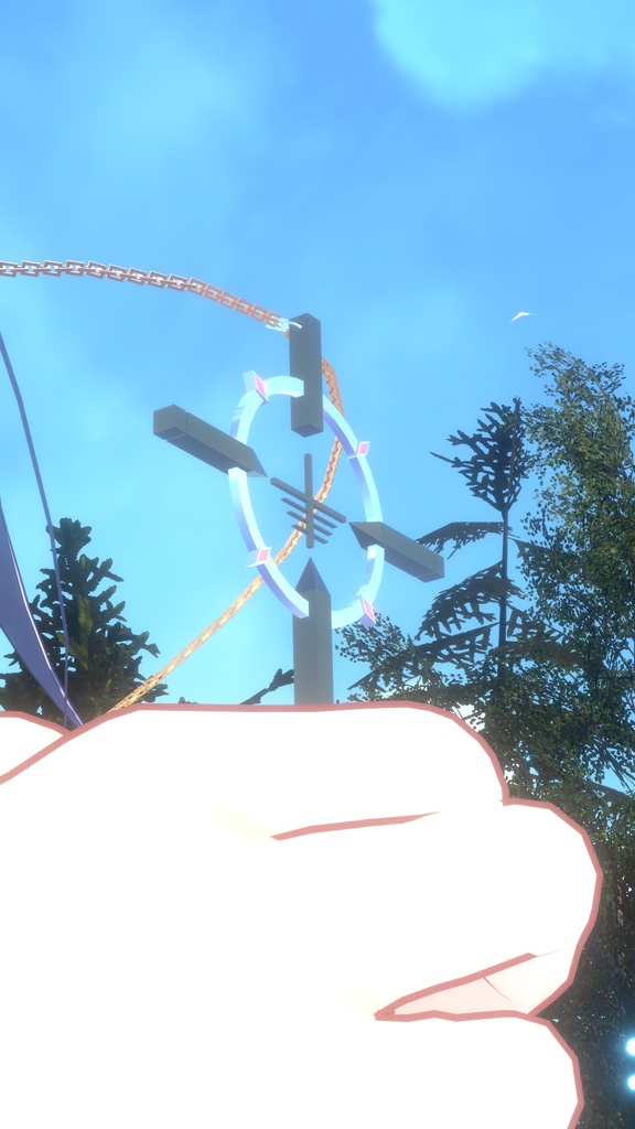 Reticle Cross Necklace