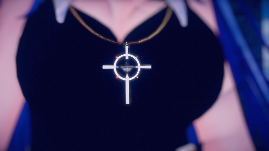 Reticle Cross Necklace