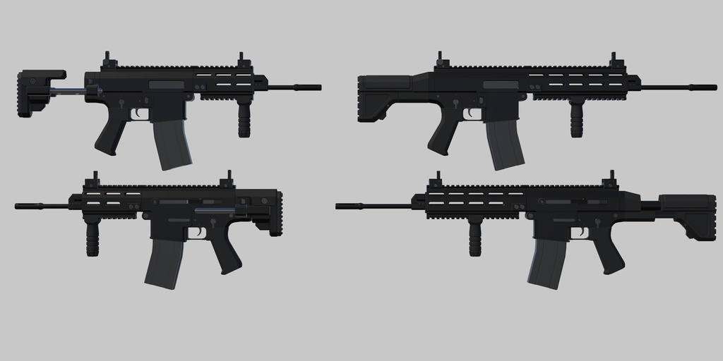 3Dモデル 5.56mm PDW/アサルトカービン