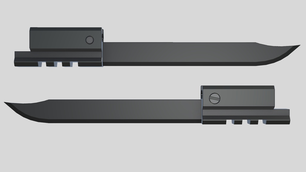 3Dモデル ピストル用銃剣