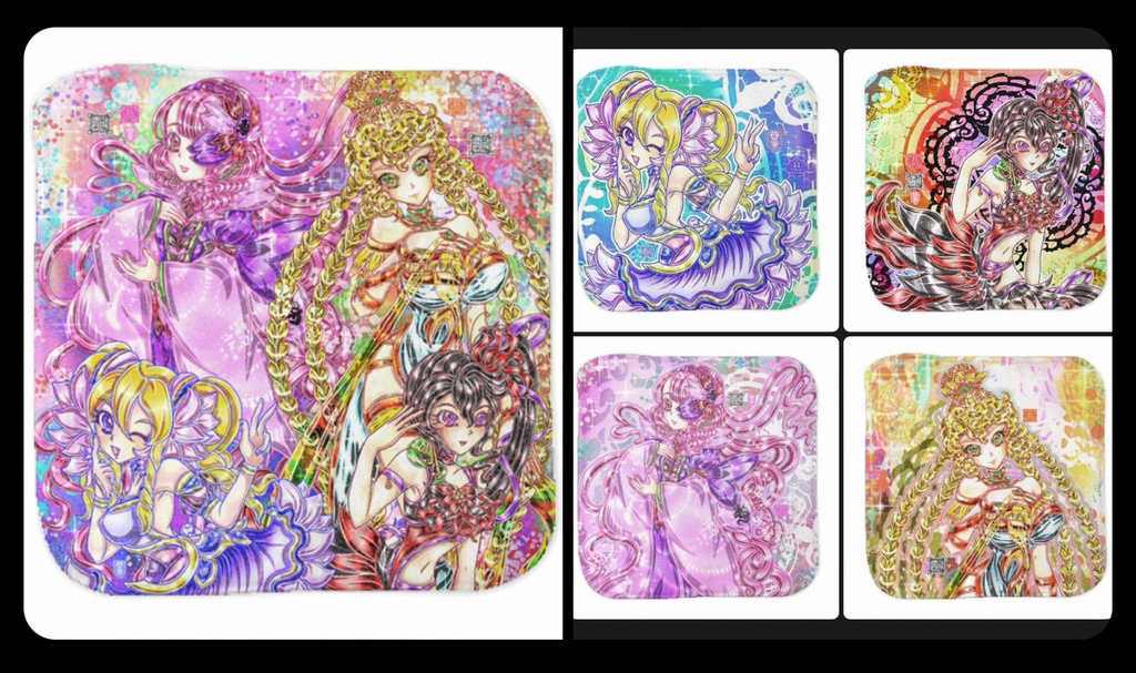 仏闘進極プチタオル5枚セット💙❤️🌸🌻