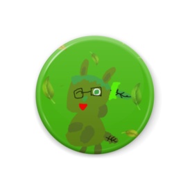 ジュウニシ缶バッチ~リーフィト~