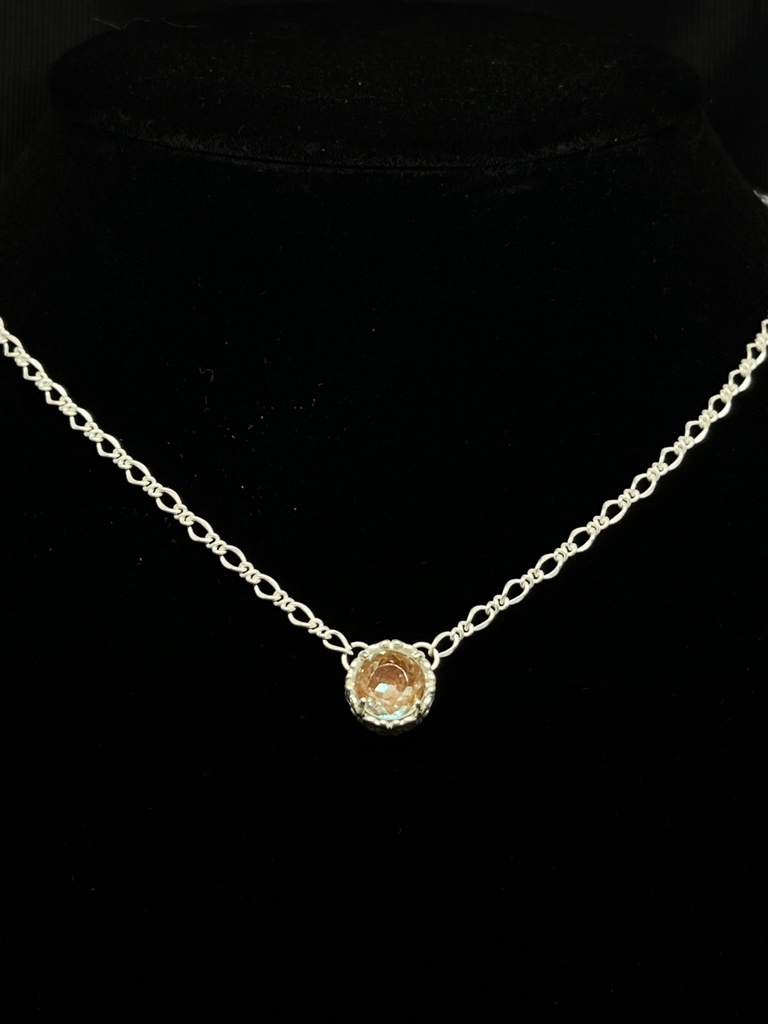 ヴィンテージサフィレットのネックレス〜graine〜(Blanc)