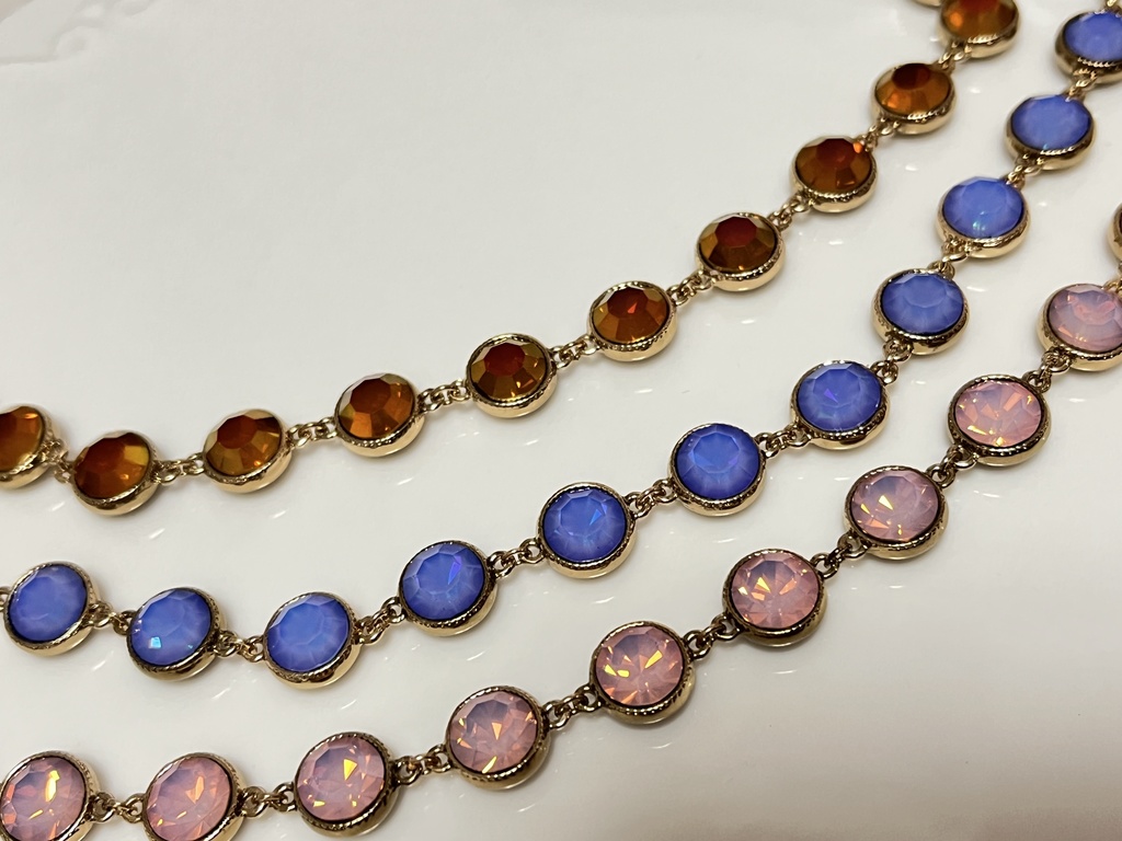 カラーストーンのリヴィエールブレスレット