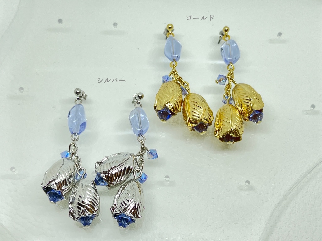 フェアリーフラワーのピアス【イヤリング可】