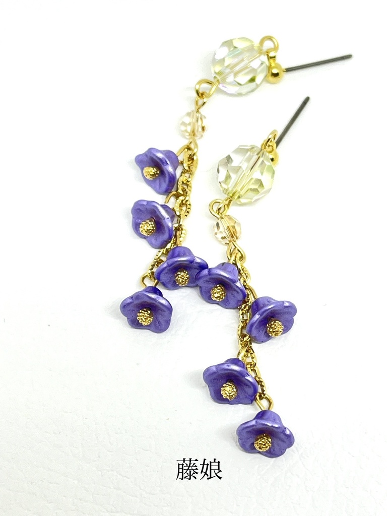 【ソレイユ企画展3】零れる花のピアス