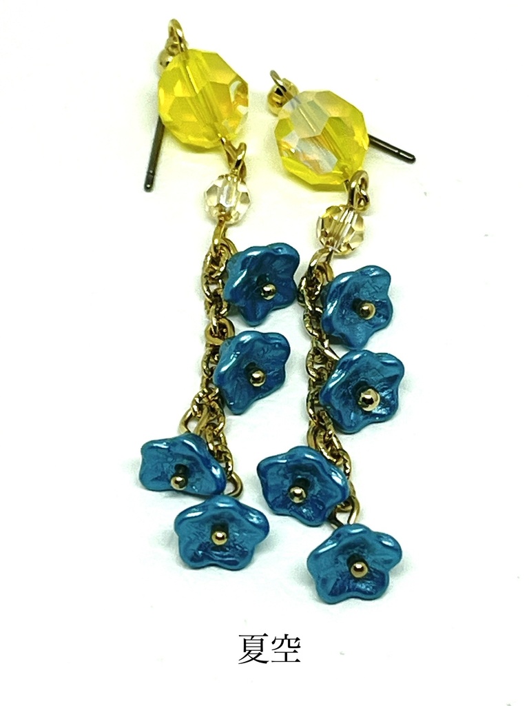 【ソレイユ企画展3】零れる花のピアス