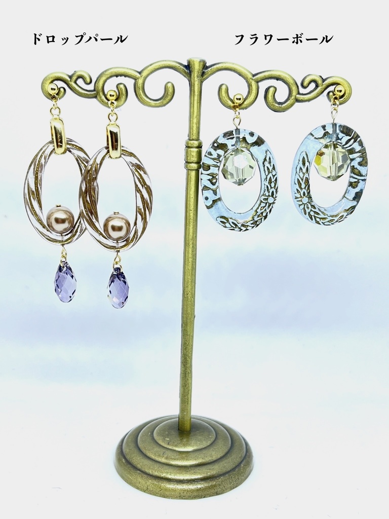 アクリルフレームのピアス【イヤリング可】