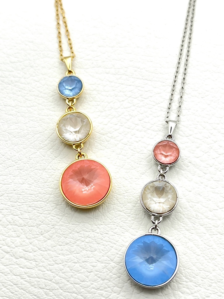 2024春夏新色ガラスストーンのネックレス