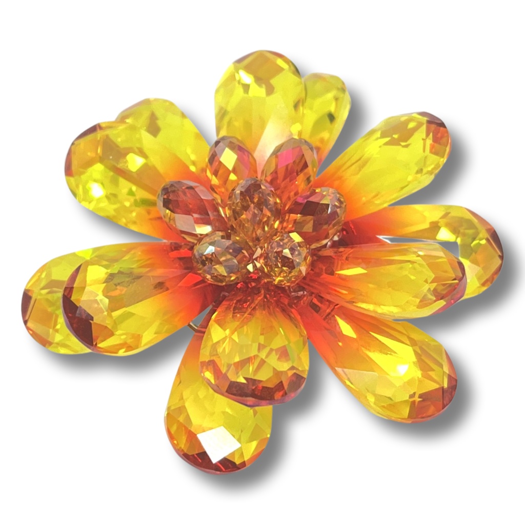 太陽の花のブローチ