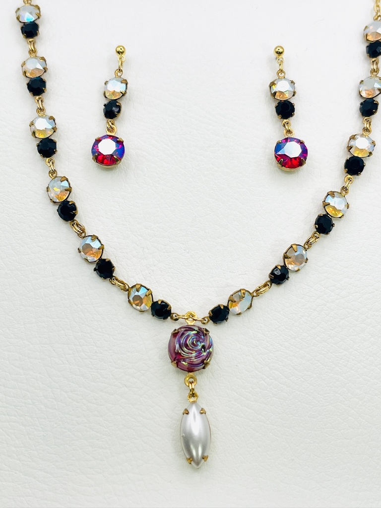 赤い茨のアクセサリーセット