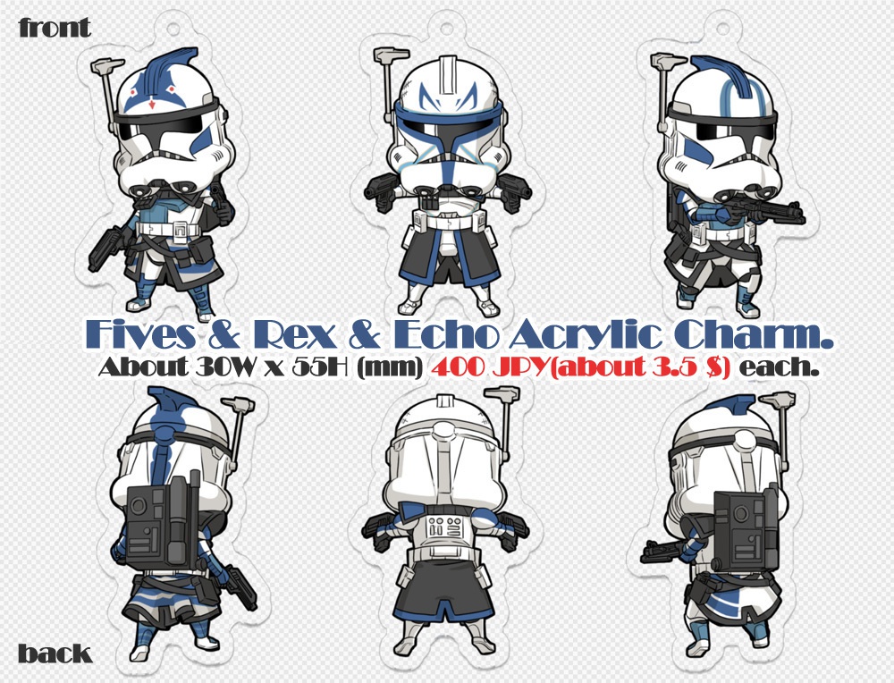 Clone Trooper Acrylic Charm