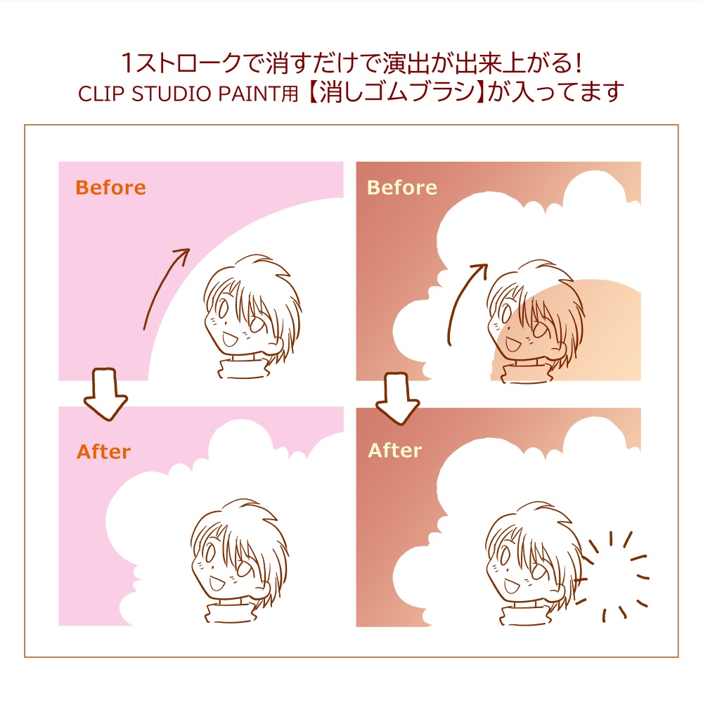 消しゴムブラシ【ワク消し①②③纏め】ブラシ28本セット