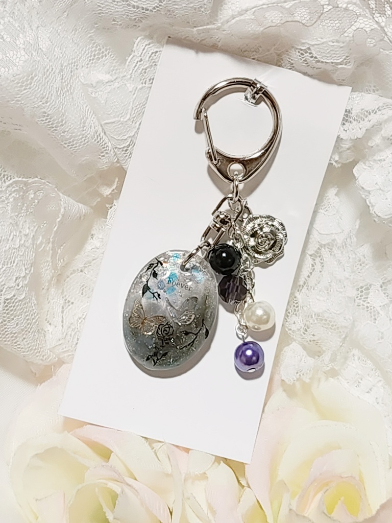 【スタゼノ】バッグチャーム　レジン　オーバル