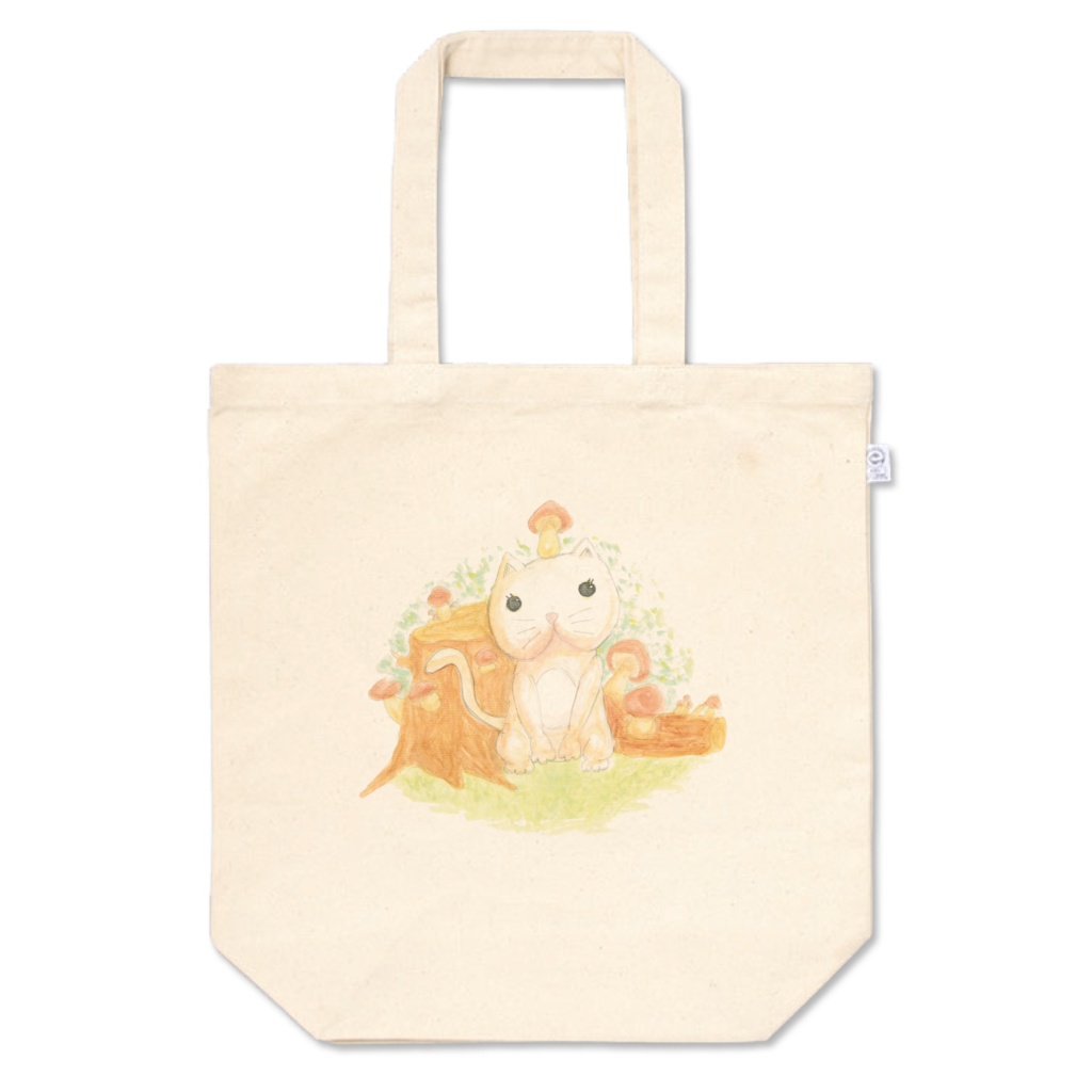 子猫とキノコのトートＡタイプ