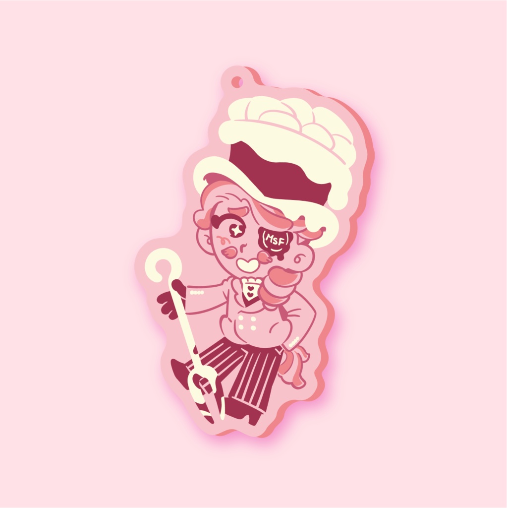 工場長のチョコ風アクリルキーホルダー🍡