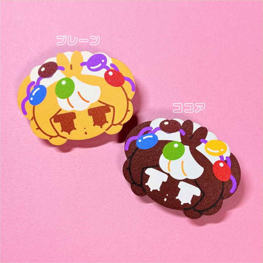 クッキー風アクリルバッジ&クリップ