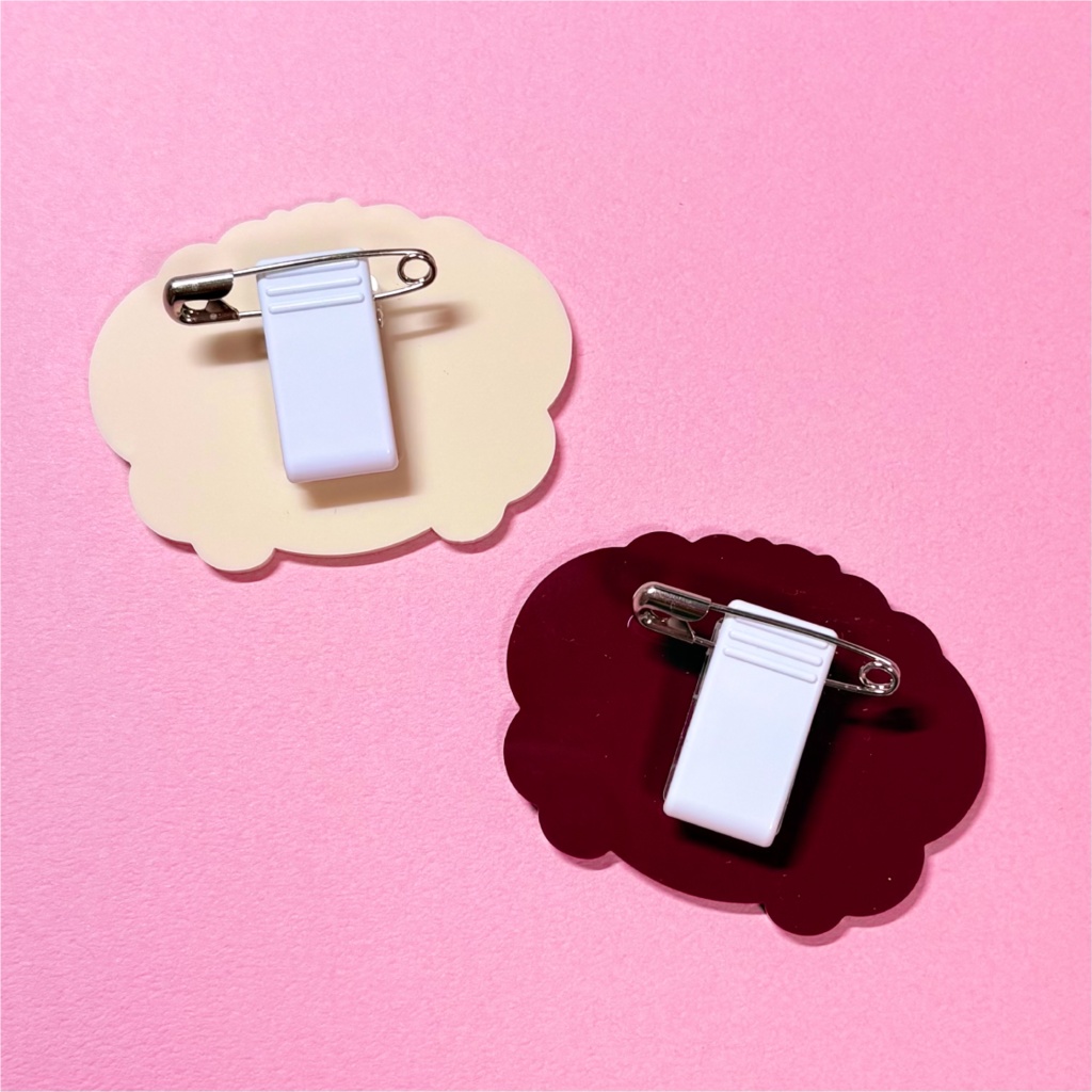 クッキー風アクリルバッジ&クリップ