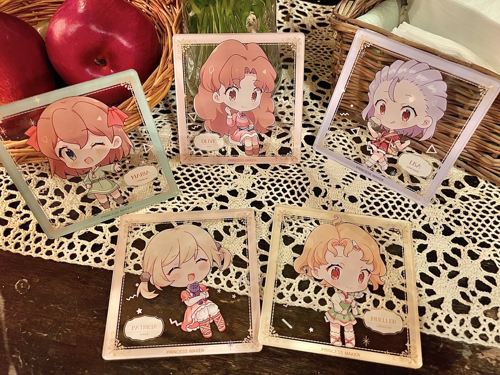 「プリンセスメーカー」ちびキャラアクリルコースター