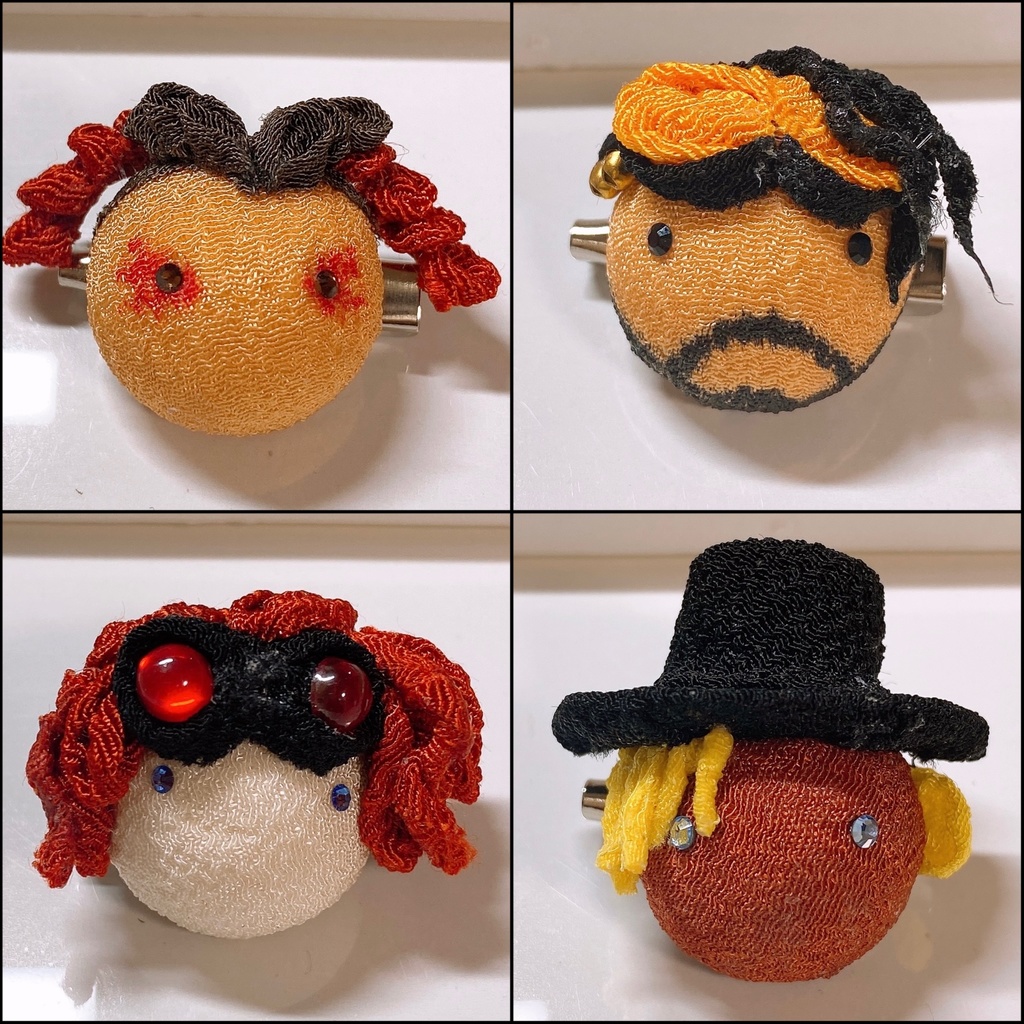 (旧)APEX レジェンズブローチ ちりめんつまみ細工